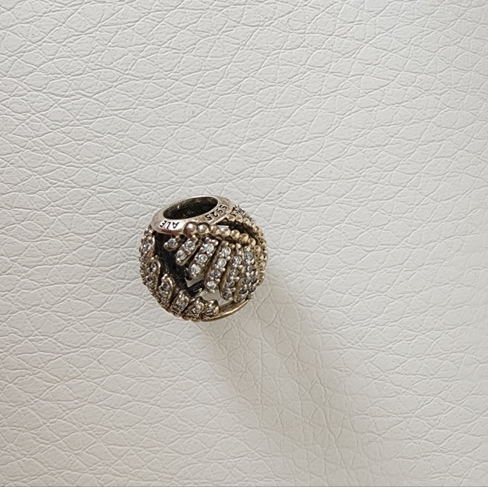 Pandora Sterling Silver Majestic Feathers Cz Charm